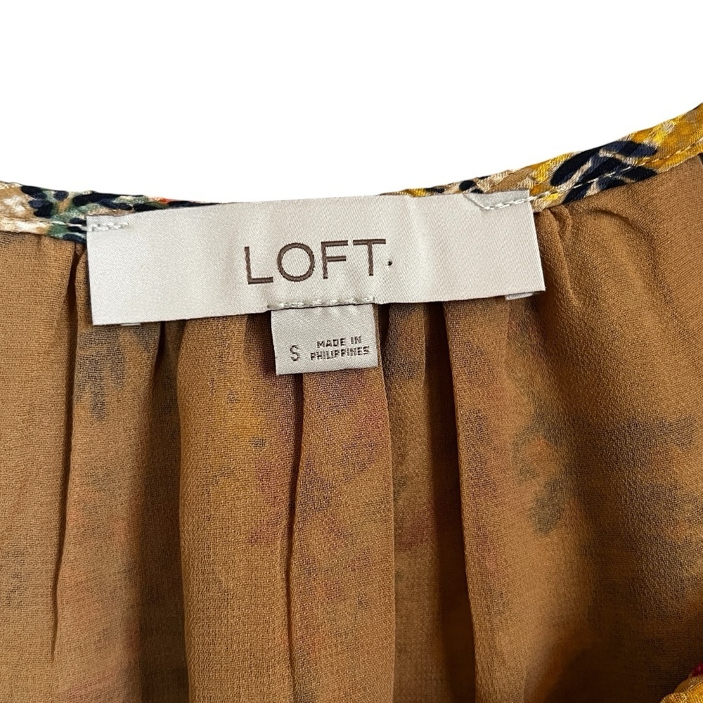 ANN TAYLOR LOFT Top Peasant Blouse, lined, Women’s size small - Picture 6 of 11